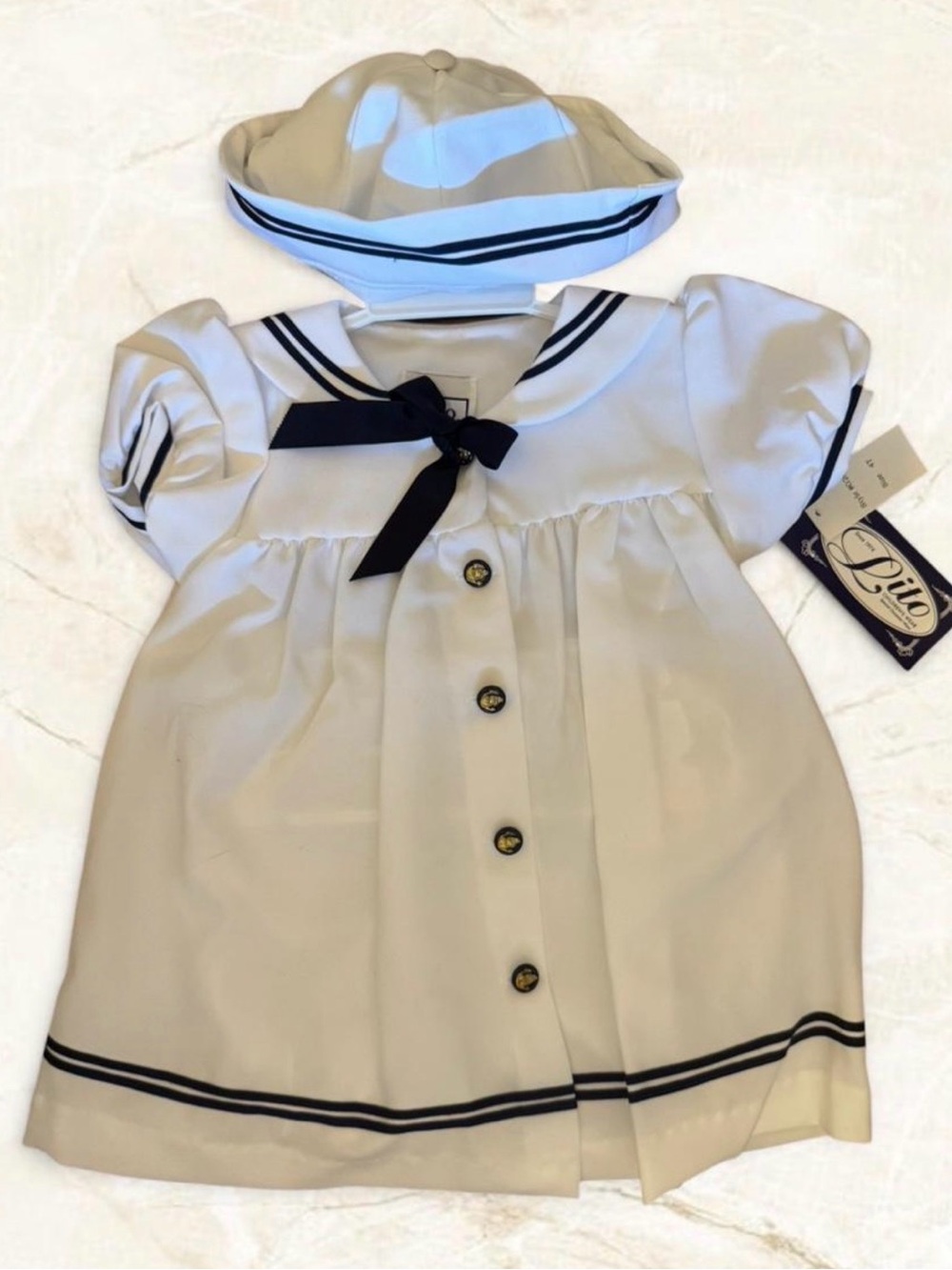 Nautical Blue and Navy Sailor Tunic w/ Bloomer Shorts 4T NWT Made in the USA